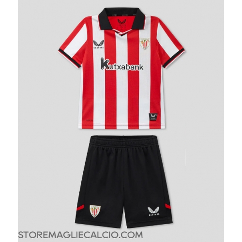 Athletic Bilbao Maglia Gara Casa Repliche 2025-26 Bambino Maniche Corte Athletic Bilbao Maglia Gara Casa Repliche 2025-26 Bambino Maniche Corte
